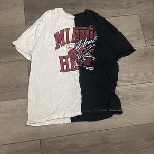 Hollister Miami Heat Black & White Split Graphic T-Shirt
